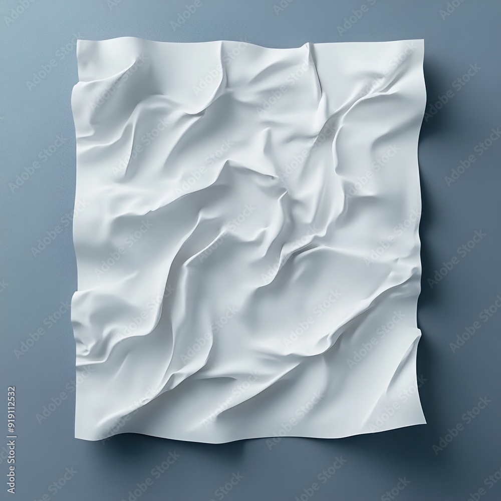 single, isolated, square white paper sticker with visible creases and wrinkles By Generated AI single, isolated, square white paper sticker with visible creases and wrinkles By Generated AI