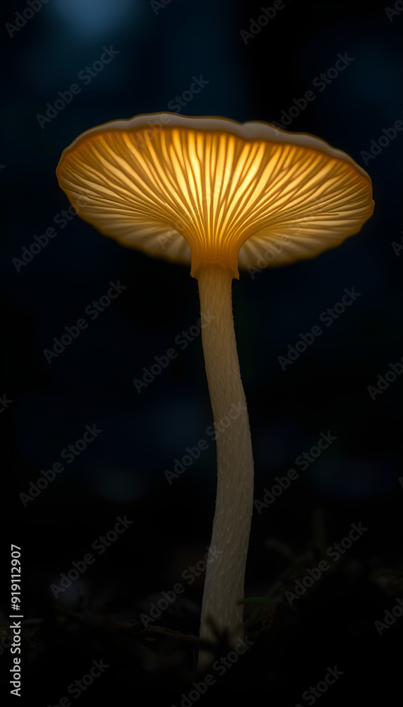 Luminescent Mushroom in a Dark Forest Luminescent Mushroom in a Dark Forest
