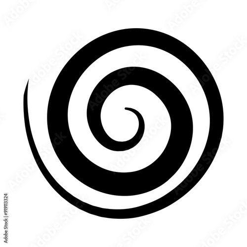 Spiral icon vector. Volute illustration sign. Hypnotic Spiral symbol or logo.
