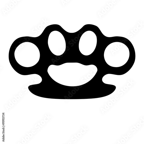 Brass knuckles icon vector. Knuckle illustration sign. Knuckle duster symbol or logo.