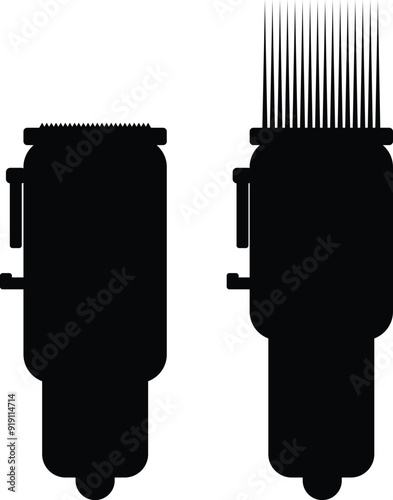 shaving equipment silhouette, shaver machine