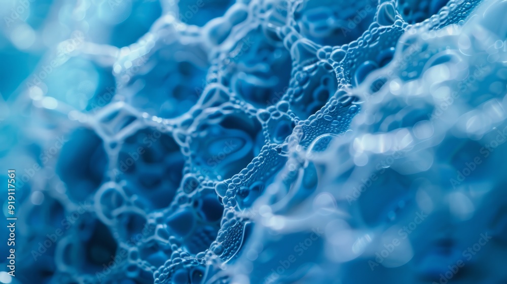 A close up of a blue water surface, a microscopic photo, unsplash A close up of a blue water surface, a microscopic photo, unsplash