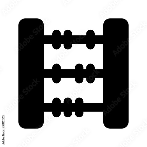 abacus glyph icon