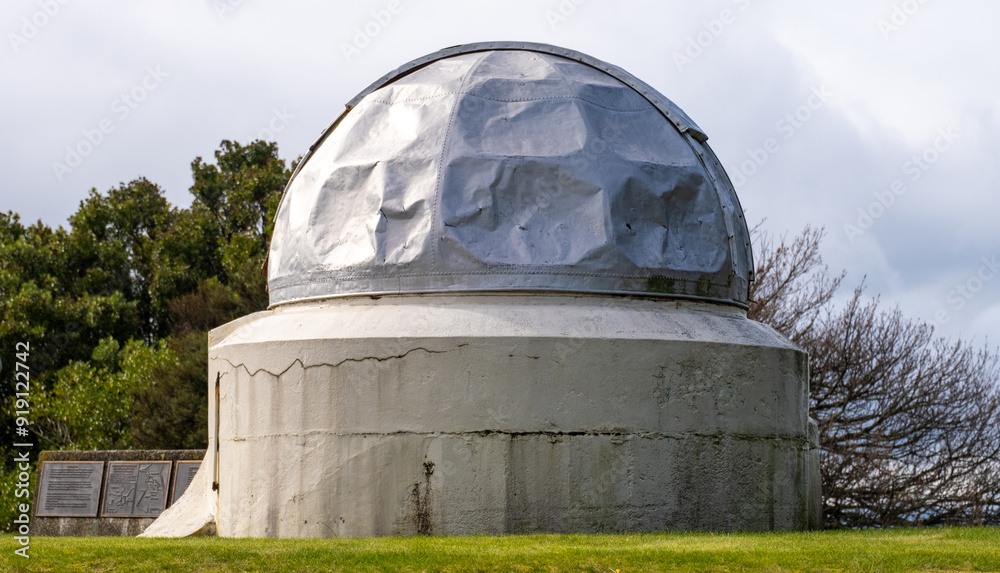 Fototapeta premium View of astrodome for star watching in Wellington Botanic Garden in capital city of Wellington, New Zealand Aotearoa