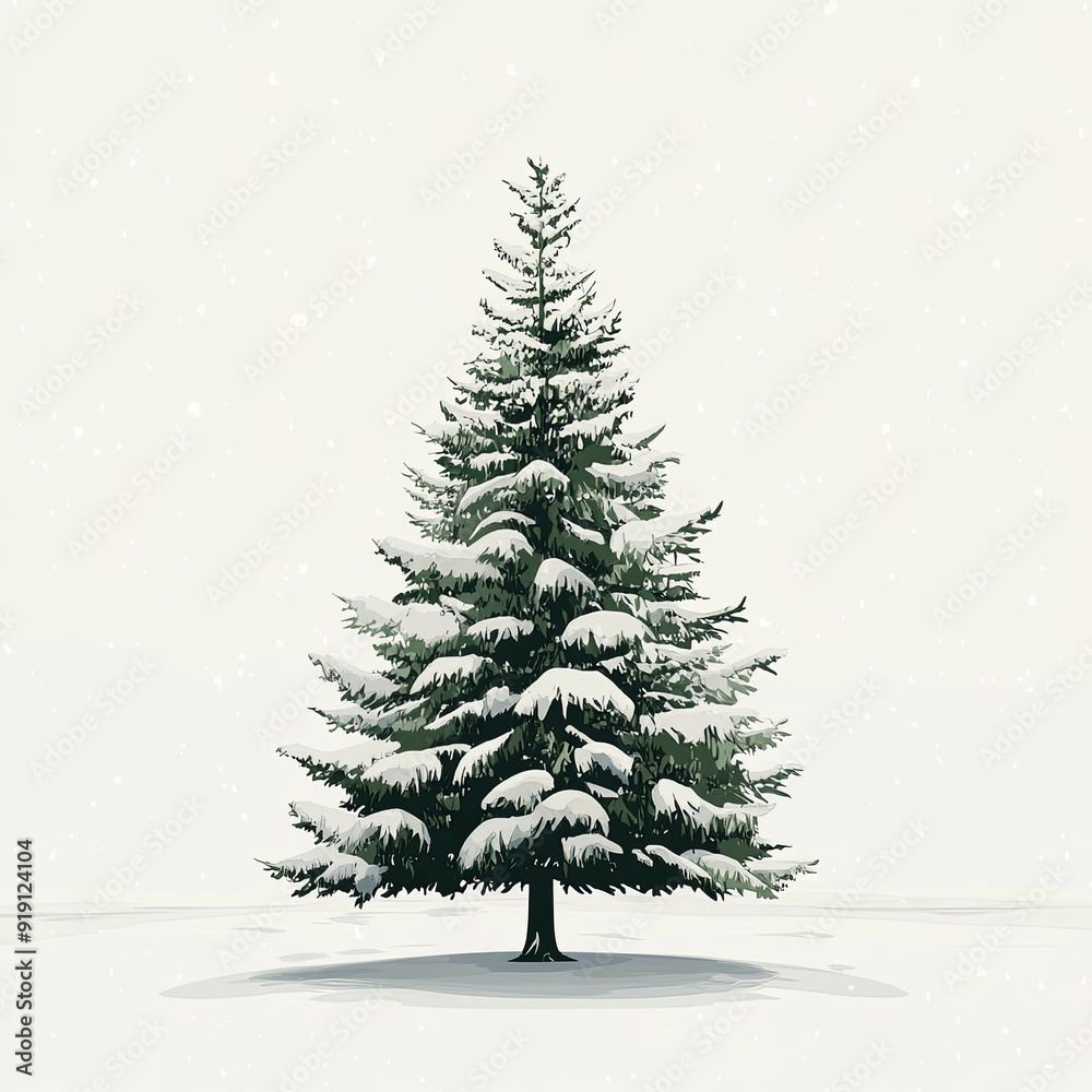 Fototapeta premium christmas tree isolated on white