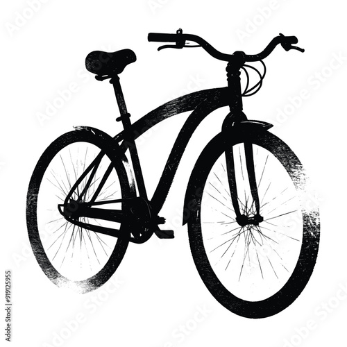 Cruiser Bicycle Hand Drawn Illustration