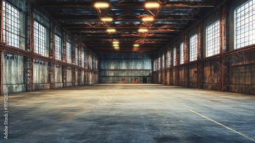 Evoking an Ambiance of Empty Warehouse with Dramatic Lighting