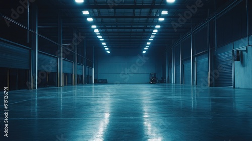 Evoking an Ambiance of Empty Warehouse with Dramatic Lighting