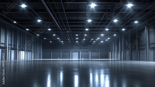 Evoking an Ambiance of Empty Warehouse with Dramatic Lighting