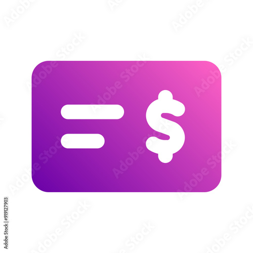 cheque gradient icon