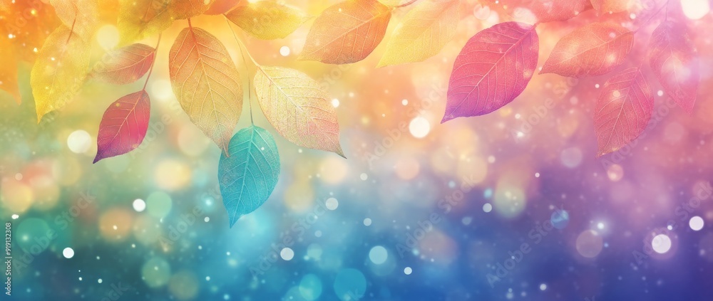 Autumn leaves with bokeh background, making for a vibrant seasonal display. Autumn leaves with bokeh background, making for a vibrant seasonal display.