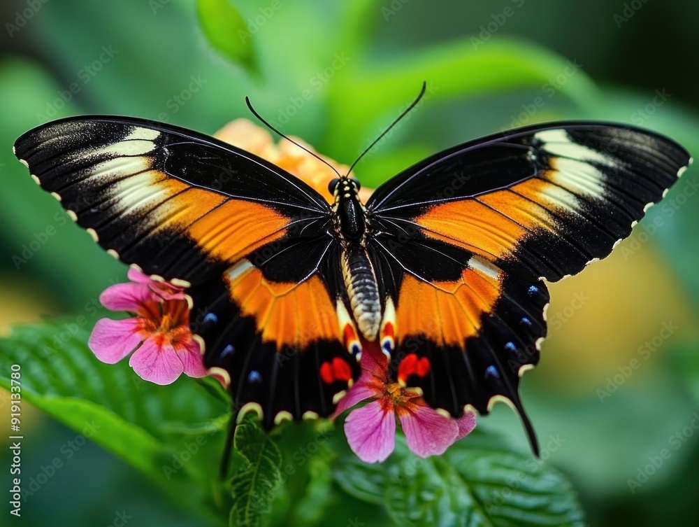Close-up of a butterfly on a flower Close-up of a butterfly on a flower