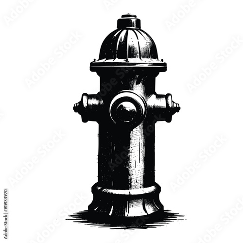 Vintage Fire Hydrant Illustration