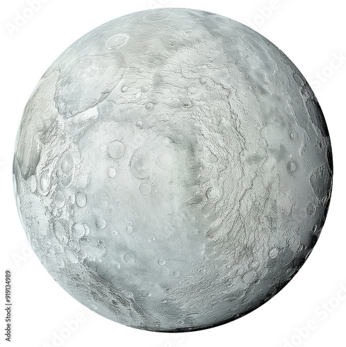 Obraz na płótnie Eris seen from space on solid transparent background w salonie