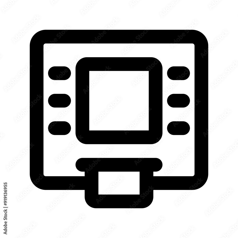 atm line icon atm line icon