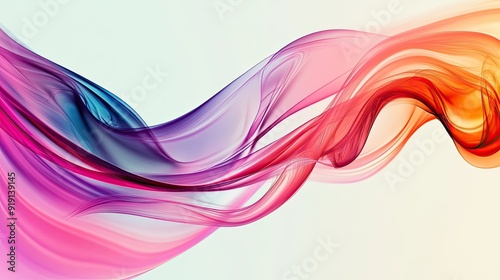 Abstract design with vibrant colors and dynamic motion effects. Ample copy space on the top."