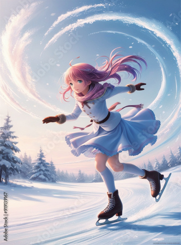 The girl in winter