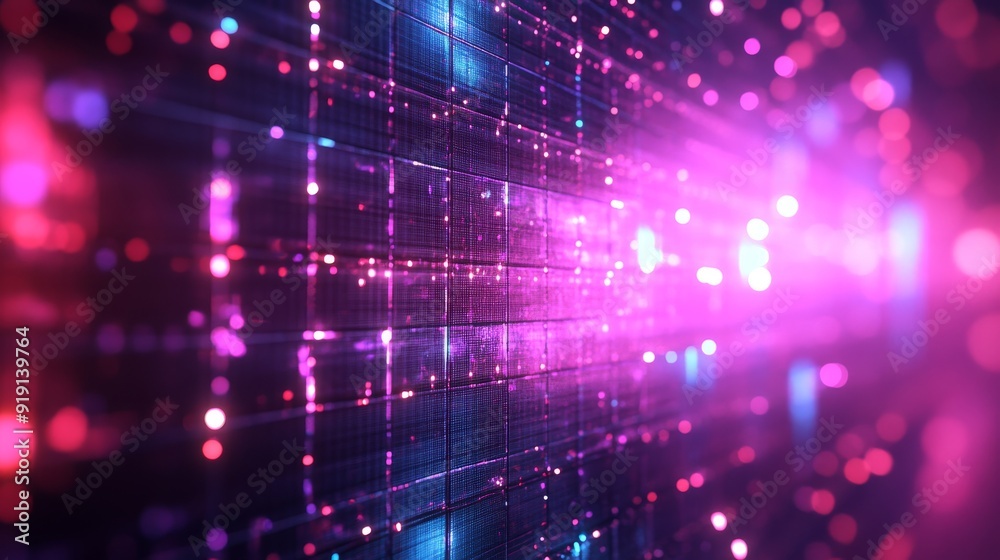 Abstract Grid with Pink and Blue Lights Abstract Grid with Pink and Blue Lights