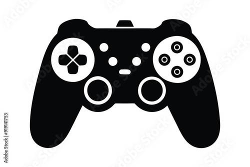 Video Game Controller silhouette Illustration Background