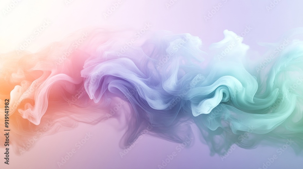 Abstract Swirling Pastel Colors with White Smoke Abstract Swirling Pastel Colors with White Smoke