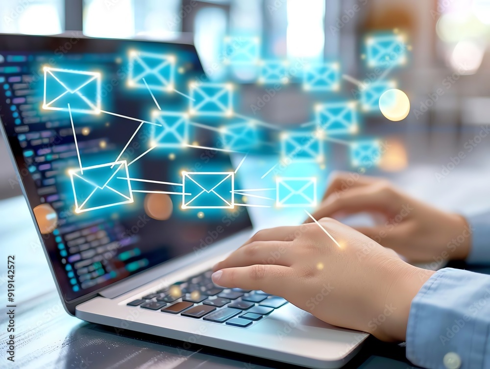 Customer FollowUp A representative sending followup emails Customer FollowUp A representative sending followup emails