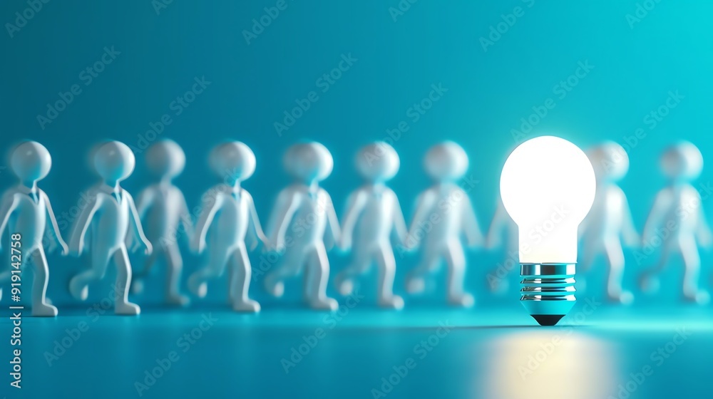 Effective Leadership An illuminated leader guiding a team Effective Leadership An illuminated leader guiding a team