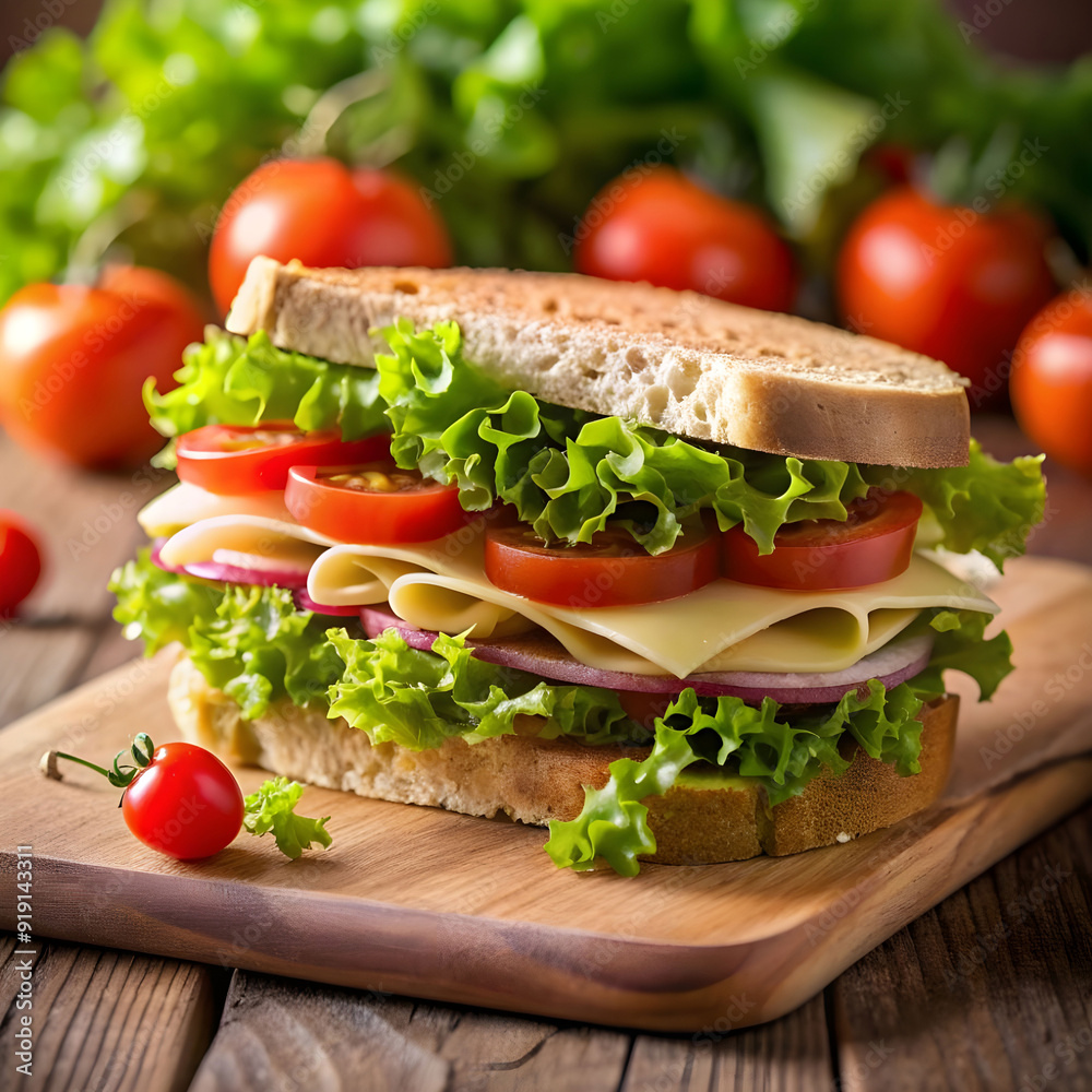 a sandwich with lettuce and tomatoes and lettuce a sandwich with lettuce and tomatoes and lettuce