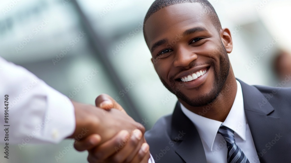 Smiling Businessman Handshake Smiling Businessman Handshake