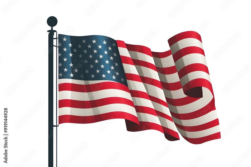 Fototapeta premium American flag with stars