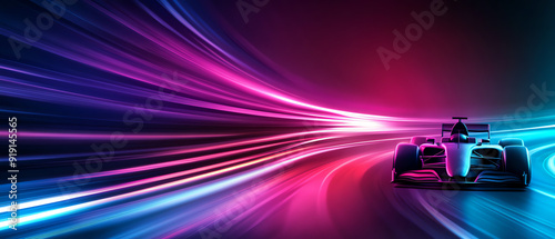 A sleek F1 car cornering at high speed, with visualized air currents showing aerodynamic efficiency and fuel conservation, F1, dynamics, fuel