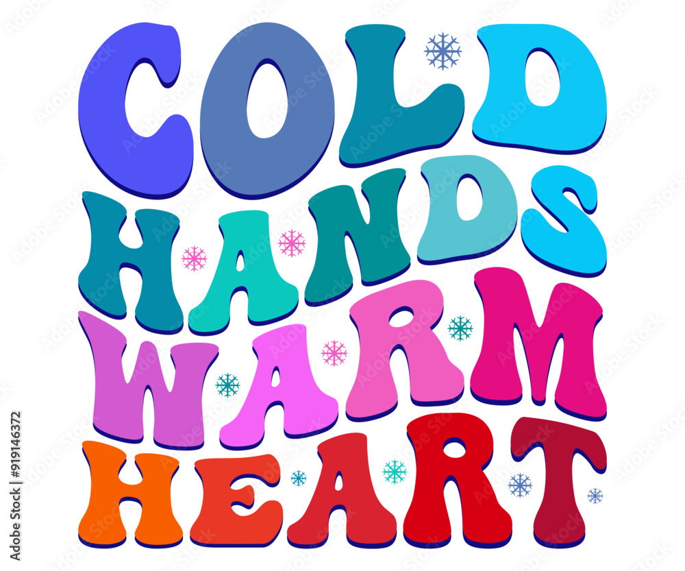 Cold Hands Warm Heart Retro Svg,Christmas Svg,Winter Funny Shirt,Calligraphy t shirt,Winter Silhouette,Winter Says Svg,Cut File,Silhouette,Fall Season,Retro Vintage,Winter Bright Color Retro