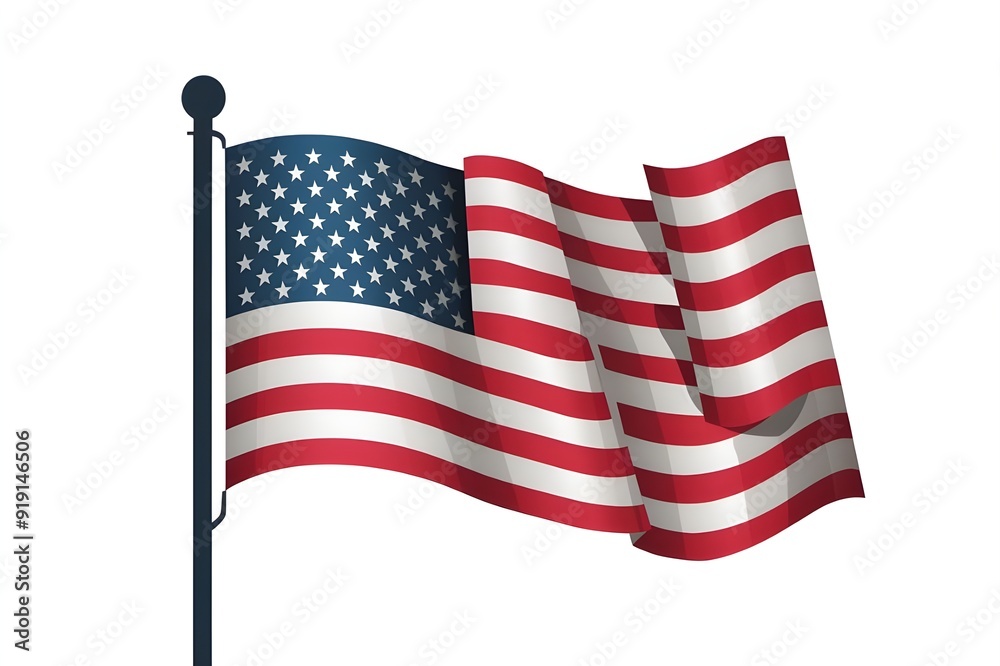 Fototapeta premium American flag with stars