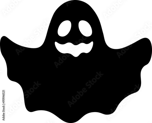 Ghost icon. Flying phantom. Halloween monster.