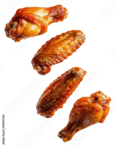 PNG Delicious crispy roasted chicken wings photo