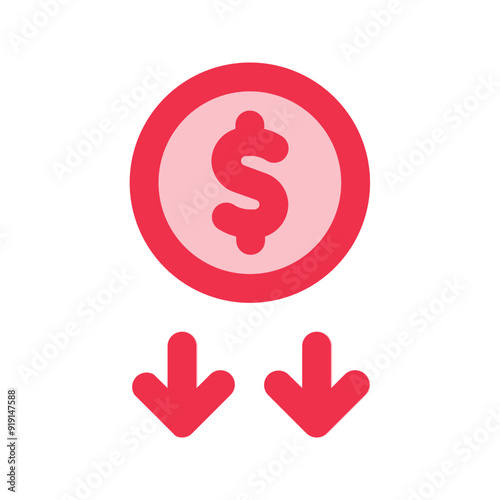 loss outline fill icon