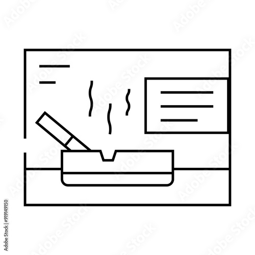 public service advertising line icon vector. public service advertising sign. isolated contour symbol black illustration