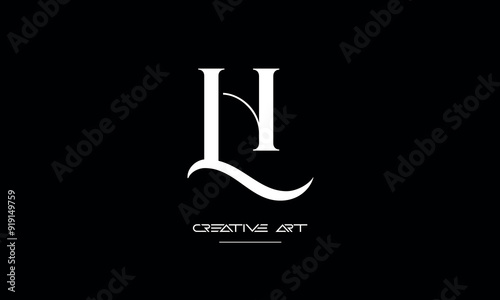 HL, LH, H, L abstract letters logo monogram