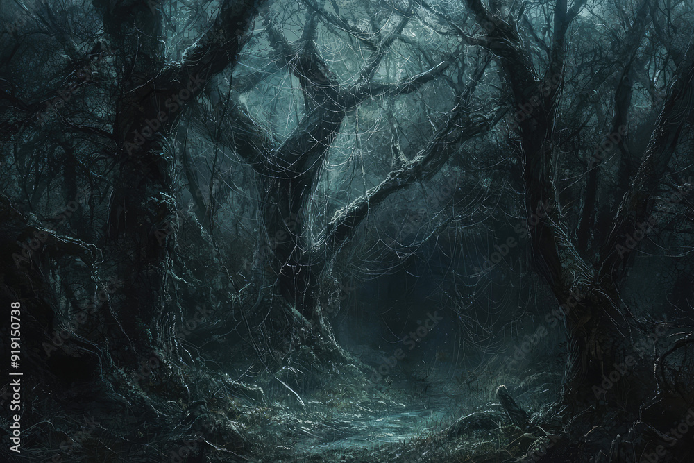 In the depths of a shadowy forest, twisting branches weave an eerie tale, beckoning wanderers into the unknown night's embrace. In the depths of a shadowy forest, twisting branches weave an eerie tale, beckoning wanderers into the unknown night's embrace.