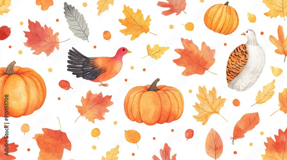 With pumpkins, turkeys, leaves, and seasonal motifs, this pattern is perfect for autumn.