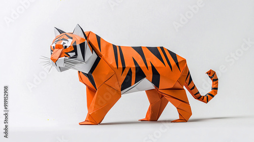 tiger made of paper