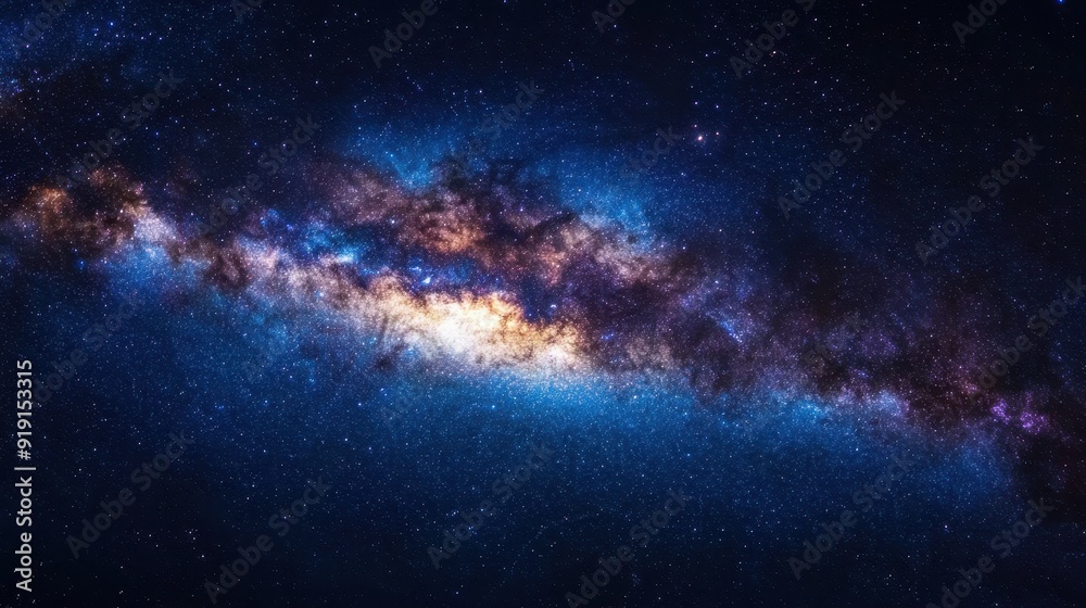 Fototapeta premium Milky Way Galaxy Night Sky Stars Astronomy Background.
