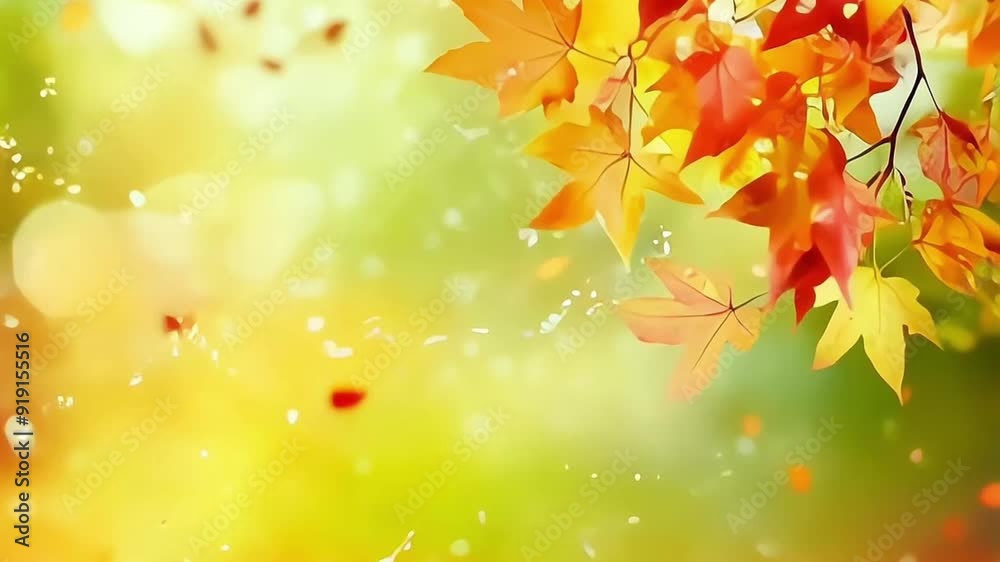 Colorful maple leaves close-up on the blurry background Colorful maple leaves close-up on the blurry background