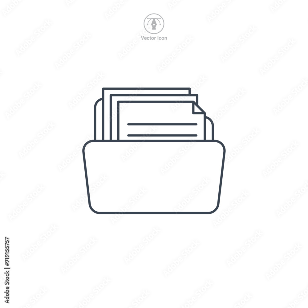 File icon symbol vector illustration isolated on white background File icon symbol vector illustration isolated on white background