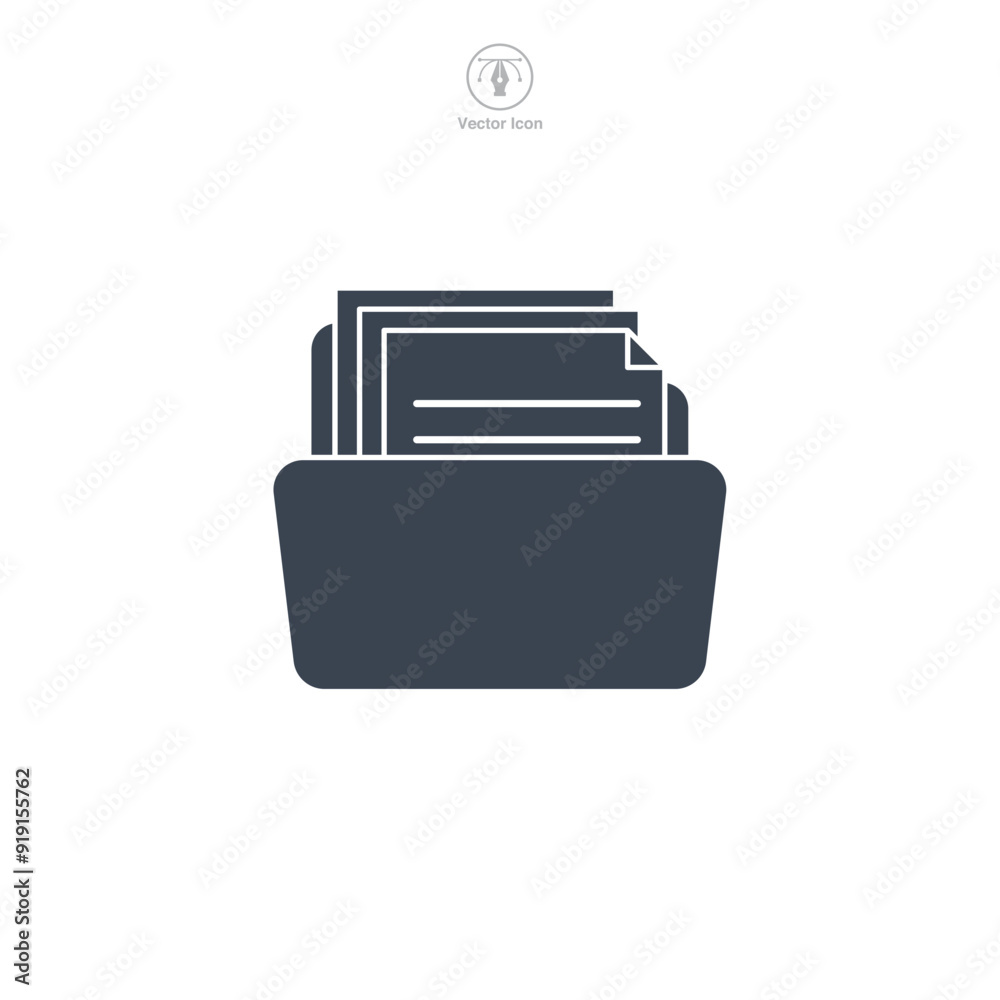 File icon symbol vector illustration isolated on white background File icon symbol vector illustration isolated on white background