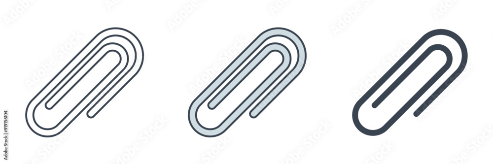 Paperclip icon symbol vector illustration isolated on white background Paperclip icon symbol vector illustration isolated on white background
