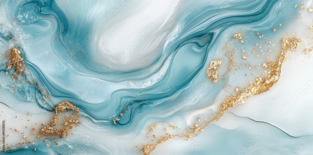 Digital art illustration of white and blue liquid ink churning together, with a realistic texture and great quality. Digital art illustration of white and blue liquid ink churning together, with a realistic texture and great quality.
