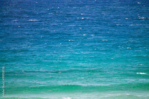 Gradient blue to green textured sea surface 