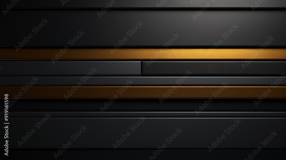 Abstract background with black and gold stripes. Abstract background with black and gold stripes.