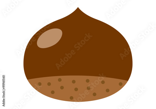 秋の味覚の栗のイラスト2