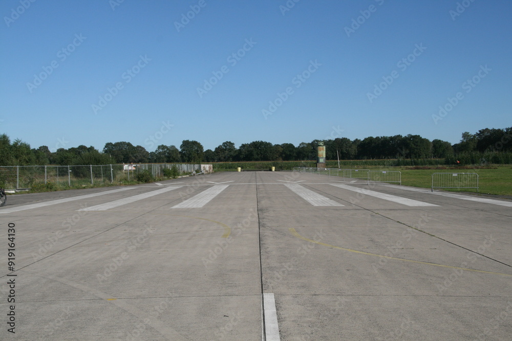 Fototapeta premium Old airport runway